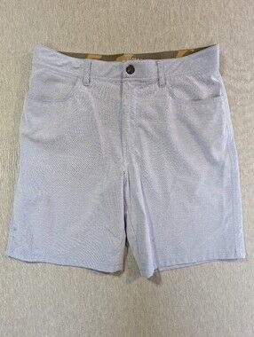 G.H. Bass Golf Shorts Men's 32 Blue Green Camo Waistband Hiking